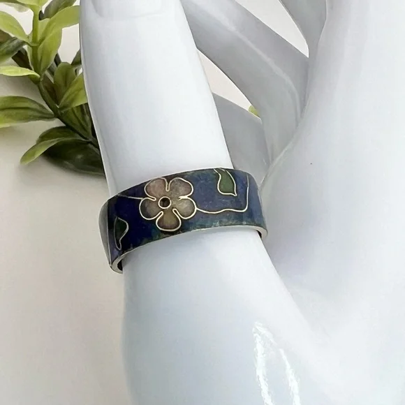 CLOISONNÉ RING - Picture 5 of 11